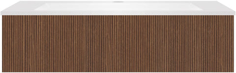 Onderbouw COFFEE 1 lade 120 notelaar Decor smartline+wastafel kunstmarmer mat wit
