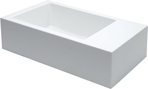 Handwasser newform 40-22CM zonder kraangat links/rechts Solid mat wit, badkamermeubelen — SKU DESCO-187519