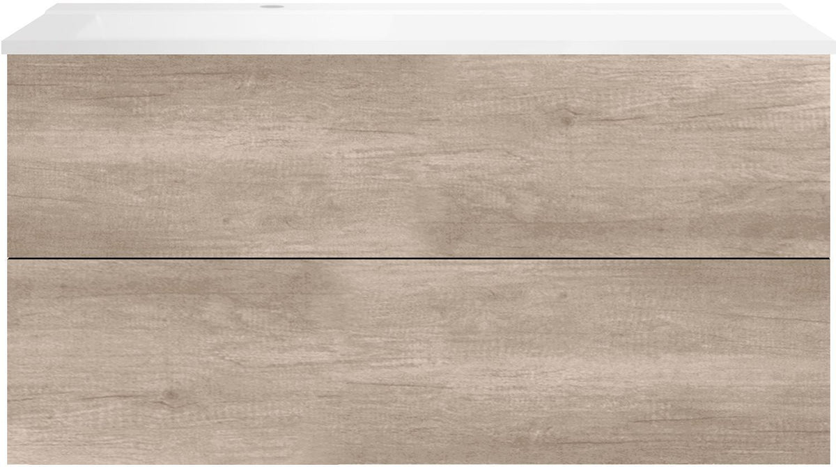ONDERBOUW COFFEE 2 LADES 120 EIKEN DECOR FLANEL+WASTAFEL LINKS MAT WIT