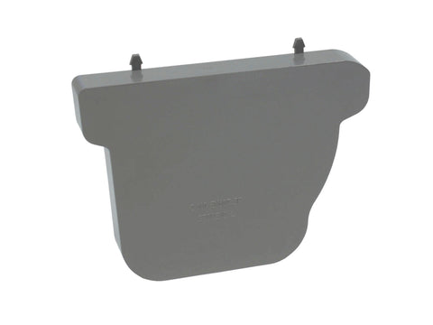 Scala eindstuk links voor dakgoot C140 PVC donkergrijs