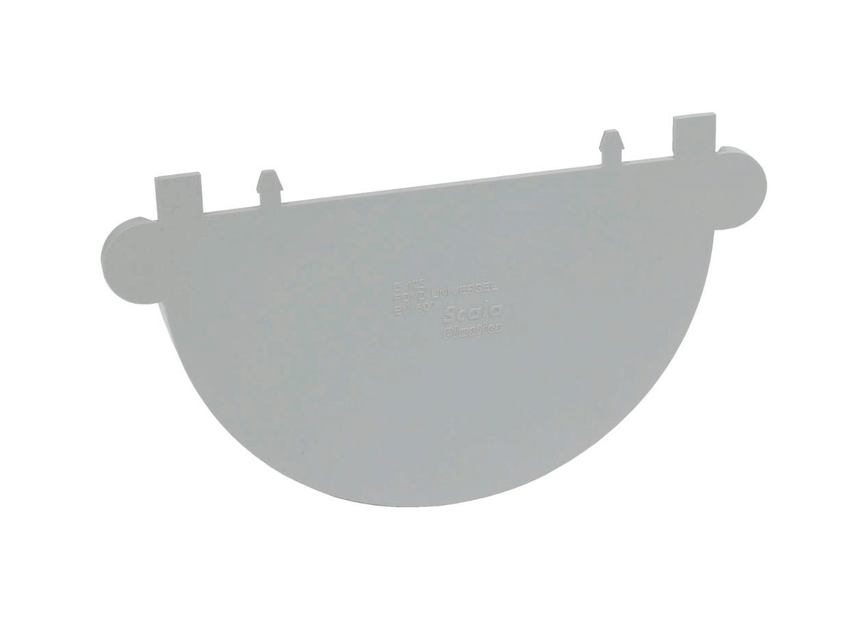 Scala eindstuk universeel voor dakgoot G125 PVC lichtgrijs