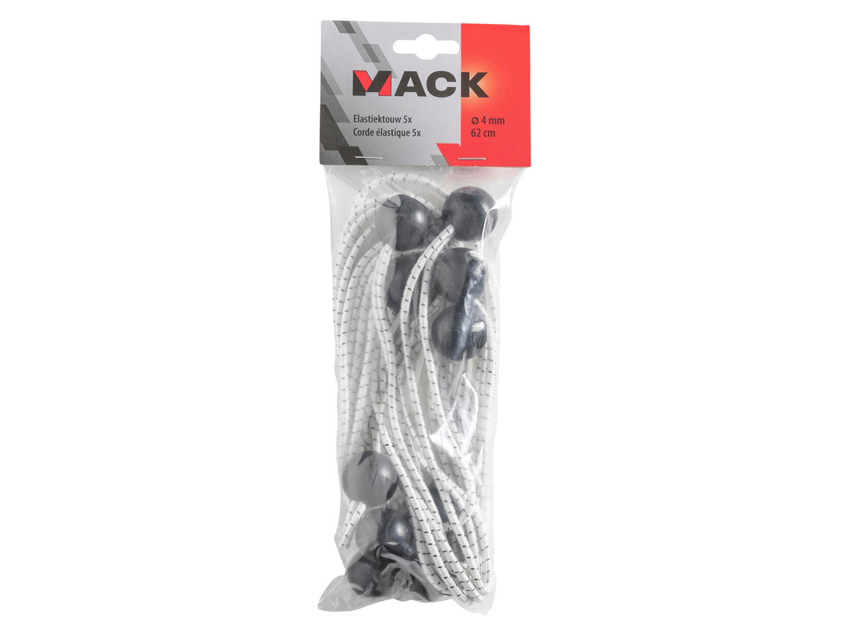 Mack elastiektouw 60cm 4mm 5 stuks