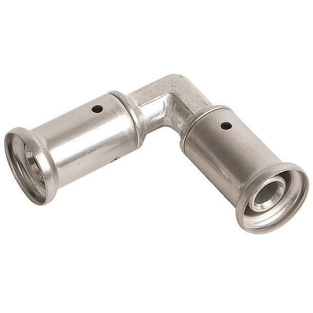 Elleboog 20MM messing pers Henco