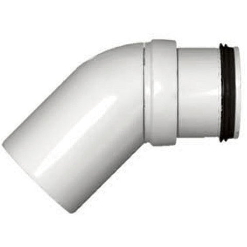 Elleboog Pp 45° Mf 40MM wit, pp: coudes, manchons, raccords — SKU DESCO-136803