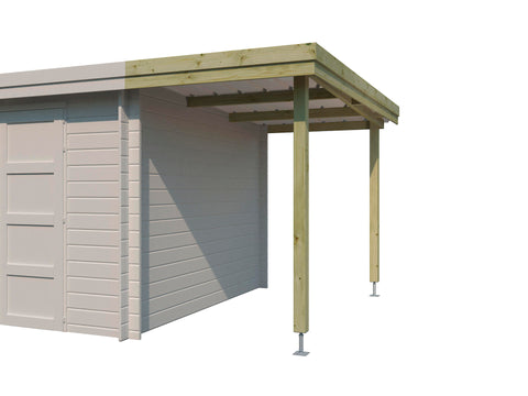 Gardenas extensie 150x295 cm voor Ervik II-IV houten tuinhuis geïmpregneerd