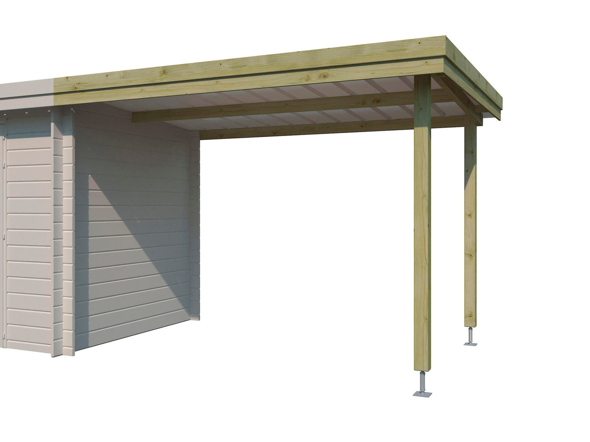 Gardenas extensie 300x205 cm voor Ervik I houten tuinhuis geïmpregneerd