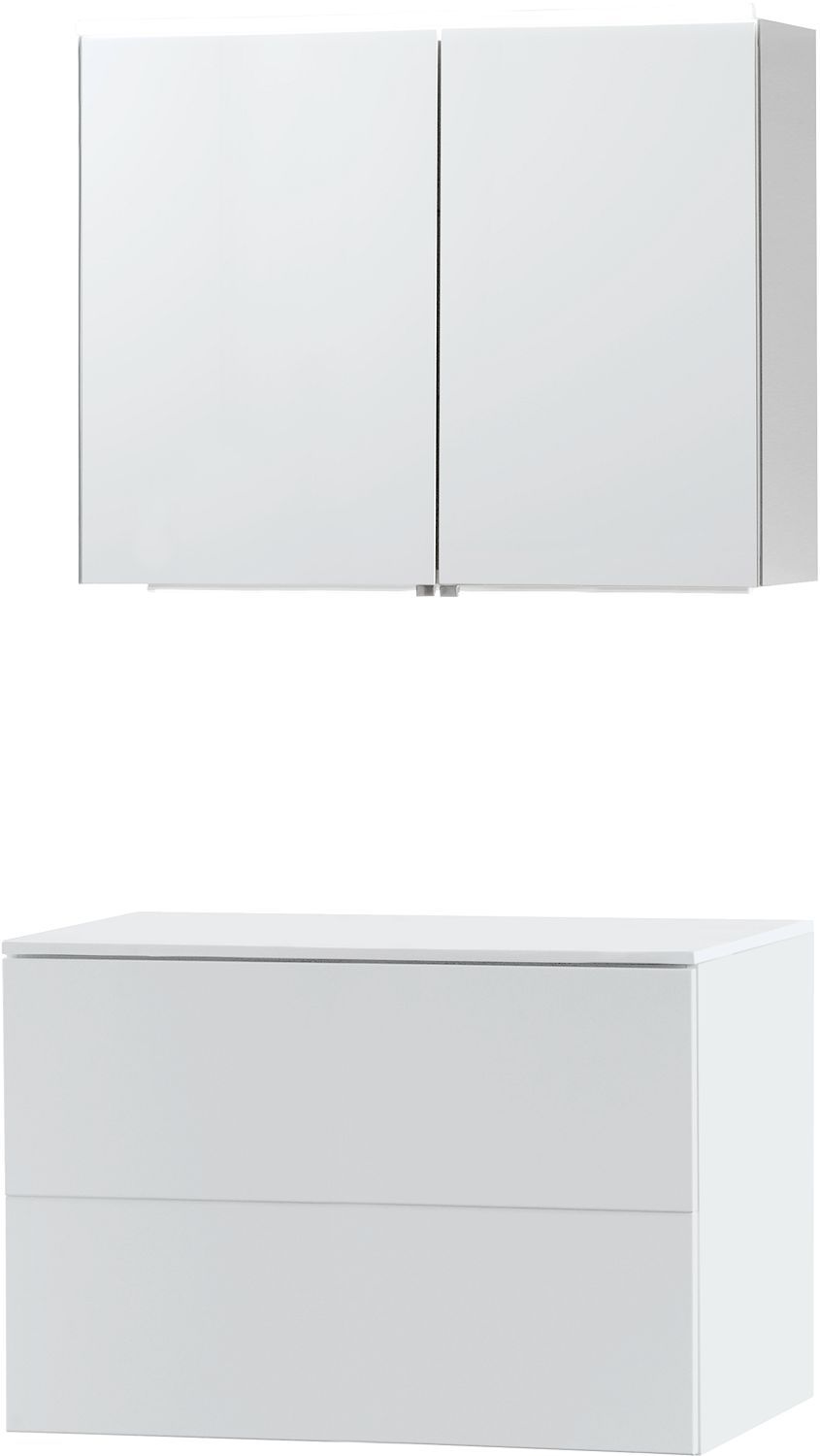 Meubel puro Solo wit 90 Solid opbouw spiegelkast