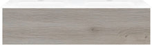 Onderbouw COFFEE 1 lade 120 duo eik Zilver + dubbele wastafel porselein wit