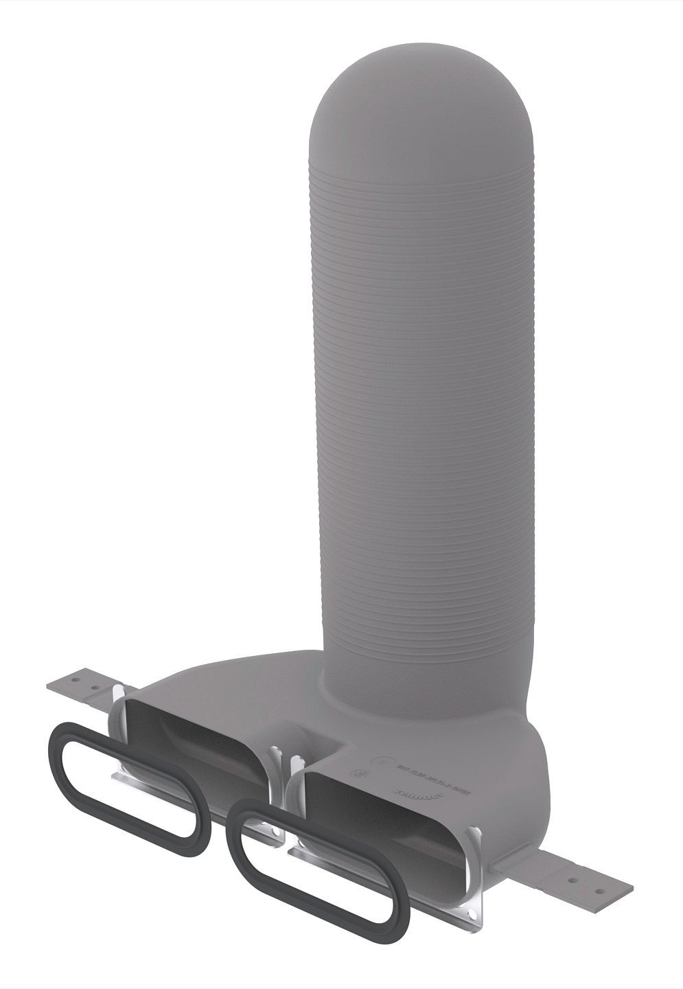 Ventielaansluitstuk voor ComfoTube Flat 51 DN125 2XFLAT 90° Zehnder, ventilatie — SKU DESCO-161136