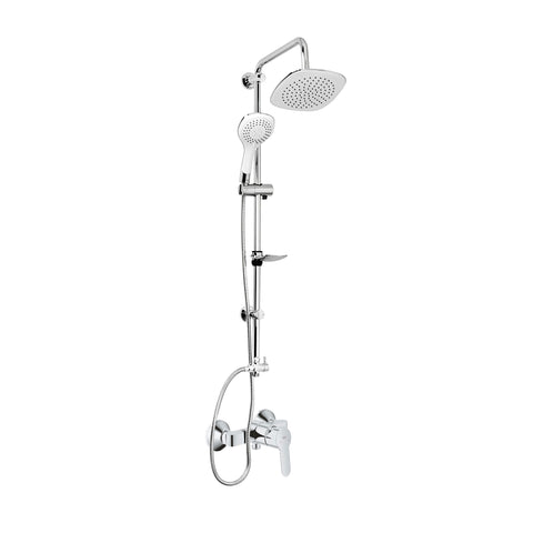 GROHE BauEdge doucheset met eengreepsmengkraan en Aloni Rain Bianco regendouche chroom, hoofddouches — SKU MB-27662-31288, EAN 5404029134589