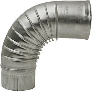 Aluminium elleboog 90GR. 150MM