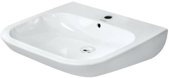 Lavabo dcode mindervaliden Duravit met overloop 60CM wit