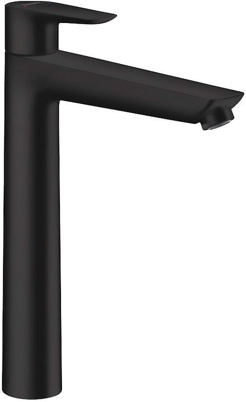 1GREEP MENGKRAAN LAVABO TALIS E 240 HG HOOG +AUTOMATISCHE SLUITING MAT ZWART