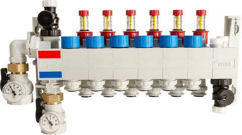 Vloerverwarming collector hkv push 16MM rehau 14 kringen