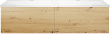 Onderbouw COFFEE 2 lades 120 duo eiken Decor urban +dubbele wastafel wit