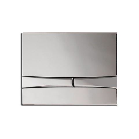 Belvit Milano bedieningsplaat voor 2-hoeveelheden-spoeling glanschroom, bedieningsplaten — SKU MB-18218-21745, EAN 5404029101383
