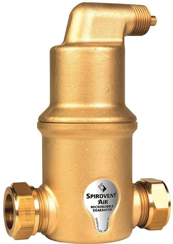 Spirovent luchtafscheider klem horizontaal 22MM