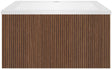 Onderbouw COFFEE 1 lade 60 notelaar Decor smartline+wastafel kunstmarmer wit