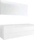MEUBLE 4 TIROIRS POUR TABLET PURO 2 LAVABO TENSO 180CM BLANC AVEC MIROIR