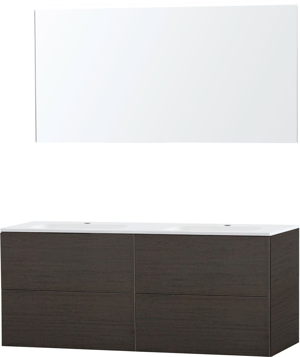 Meubel puro duo wenge 140 kunstmarmer spiegel