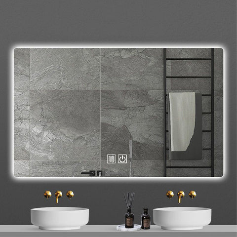 BELVIT LED-spiegel met verwarmingsfunctie en touchbediening 80x60 cm badkamerspiegel met verlichting, spiegels — SKU MB-27584-31117, EAN 5404029124542