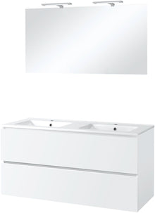 MEUBEL ICE DUO SPIEGEL MET VERLICHTING 120CM WIT GLANS