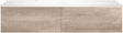 SOUS MEUBLE COFFEE 2 TIROIRS 140 CHENE DECOR FLANELLE+LAVABO GAUCHE BLANC MAT