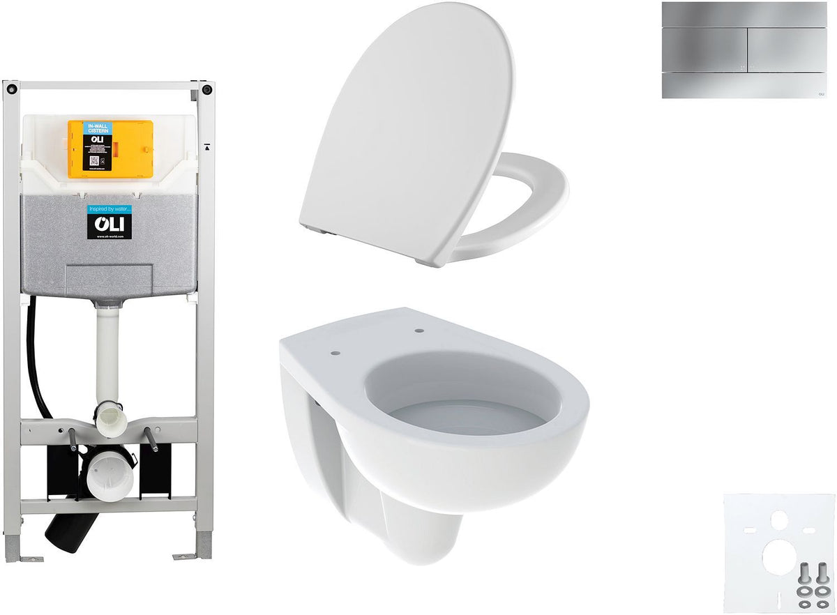 WALLFIX OLI HANGWC BASTIA D600 SOFTCLOSE + LIFT-OFF  SLIM MAT CHROOM