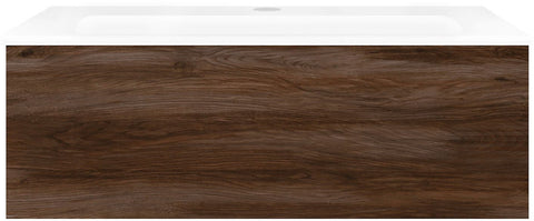 Onderbouw COFFEE 1 lade 90 notelaar fluweel+wastafel porselein wit, badkamermeubelen — SKU DESCO-192578