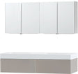 MEUBEL PURO DUO GRIJS 160 1 LADE SOLID PURO SPIEGELKAST