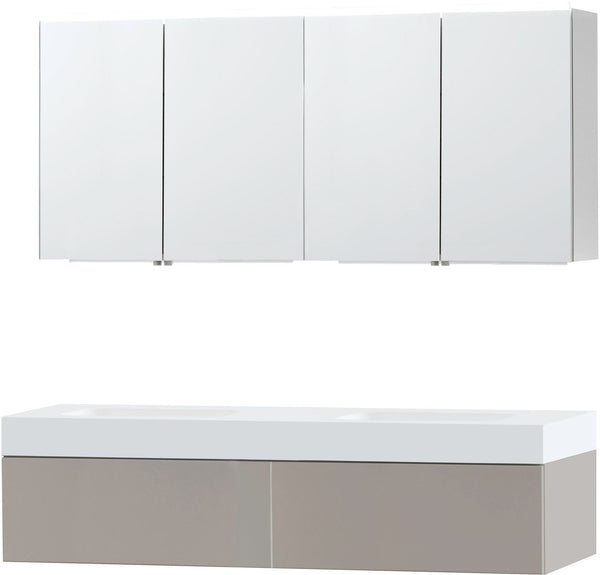 MEUBEL PURO DUO GRIJS 160 1 LADE SOLID PURO SPIEGELKAST