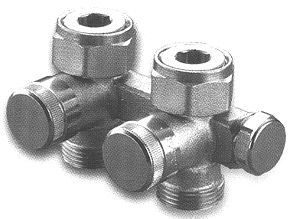 H-BLOK 2-PIJPSCOMBINATIE DANFOSS VLOER 3/4"MF