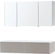 MEUBEL PURO DUO GRIJS 140 1 LADE SOLID OPBOUW SPIEGELKAST