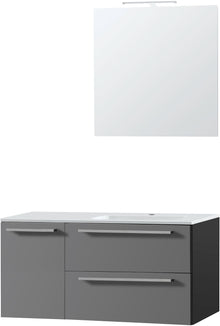 MEUBLE COMBO UNI ARDOISE 105 DROITE MARBRE SYNTHETIQUE MIROIR