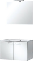 Meubel bizzy 80/80 met spiegel 80 met verlichting wit