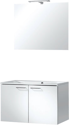Meubel bizzy 80/80 met spiegel 80 met verlichting wit