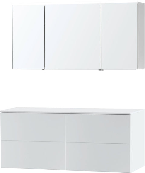 Meubel puro duo wit 140 Solid opbouw spiegelkast