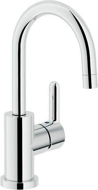 Eengreeps mengkraan lavabo abc met hoge uitloop en clic clac nobili, kranen & mengkranen — SKU DESCO-178163