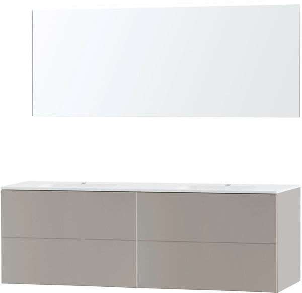 MEUBEL PURO DUO GRIJS 180 KUNSTMARMER SPIEGEL