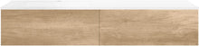 SOUS MEUBLE COFFEE 2 TIROIRS 160 CHENE DECOR CACHMIRE+LAVABO GAUCHE BLANC MAT