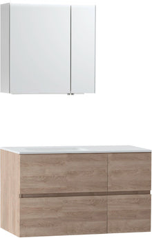 MEUBEL MOLTO EIK NATUUR 105 LINKS SOLID SPIEGELKAST 70