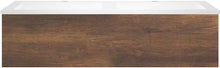 SOUS MEUBLE COFFEE 1 TIROIR 120 DUO CHENE ROUILLE + LAVABO DOUBLE EN MARBRE SYNTHETIQUE BLANC MAT