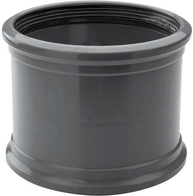 PVC rioolmof 125mm FF grijs, riool koppeling Eupen — SKU DESCO-137986