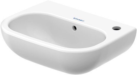 HANDENWASSER D-CODE DURAVIT 36-27CM +KRAANGAT RECHTS WIT