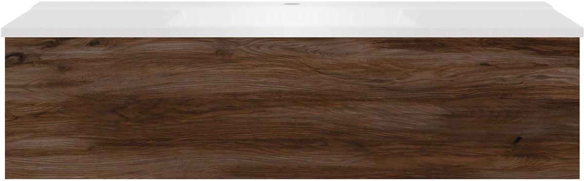 Onderbouw COFFEE 1 lade 120 notelaar Decor fluweel+wastafel wit