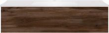 SOUS MEUBLE COFFEE 1 TIROIR 120 NOYER DECOR VELOURS+LAVABO BLANC