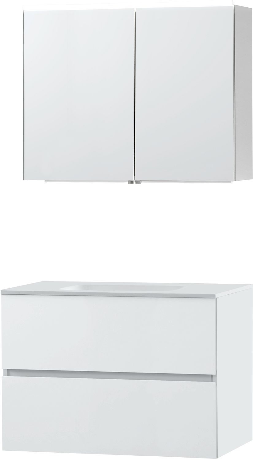 Meubel Molto poederwit 90 Solid spiegelkast