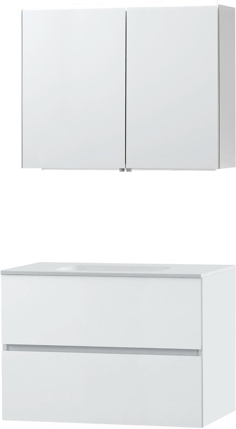 Meubel Molto poederwit 90 Solid spiegelkast