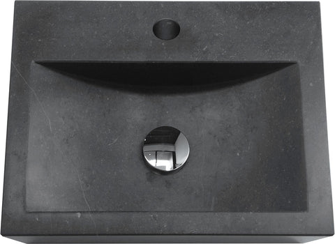 Lavabo aquitaine plus z.ophanging+krepine L60D45H10 blauwe Steen met kraangat