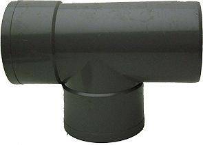 PVC T Donkergrijs rwa rond 87° 100MM